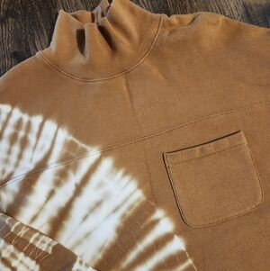 Madewell Mock Neck Almond Tie Dye Lincoln Cotton Sweatshirt Women’s size small